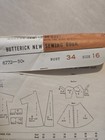 Vintage Butterick 6772 Sewing Pattern Size 16 Dress Coat Rockabilly 50s Uncut 