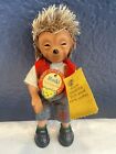 Vintage Steiff    original       macki    Hedgehog Doll With Tags   Ear Button 3709 70