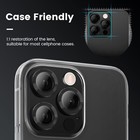 For Iphone 16 15 Pro Max Plus Metal Ring Tempered Glass Camera Lens Protector