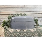 Blue Enamel Savory Roasting Pan Farmhouse Rustic Turkey Roaster Thanksgiving