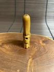 Japanese Netsuke Long Head Figure Wooden Miniature Carving Antique Style