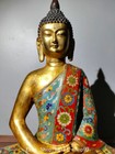 15 3  Tibet Bronze Cloisonne Enamel Shakyamuni Sakyamuni Amitabha Buddha Statue