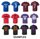 Custom Classic T-shirt Jersey Personalized Name Number Football Softball S-5xl