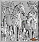 Horse Forest Relief Stl File For Cnc Router   3d Horse Wall Art Model   Aspire C