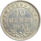 1942 Canada Newfoundland Silver 10 Cents Km-20