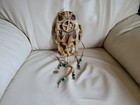 Turtle Split Shell Native American Shield With Fringes  Beads  Sacred Elements