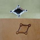 Small Button Tufted quilted Pattern Leather Stamp  Stainless Steel Leather Tool