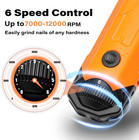 6-speed Dog Nail Grinder - Newest Enhanced Pet Nail Grinder Super Quiet Recharge