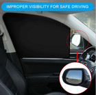 1pc Magnetic Car Sunshade     Double-sided Uv Protection Window Cover - New