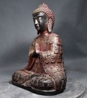 14 9  Antique Tibet Tibetan Buddhism Temple Bronze Gilt Shakyamuni Buddha Statue