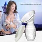 Manual Breast Pump Silicone Baby Breastfeeding Milk Saver Suction Bottle Mom