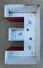 Vintage Metal Marquee Light Up Industrial Letter E Not Working 14 5 Inches