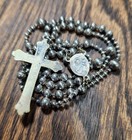 Vintage Wwii Military Rosary Religious Catholic Medal Crucifix Pendant Lot  b