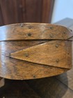 Antique Shaker Oval Wooden Pantry Box     Bentwood Metal Tacked Primitive