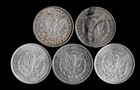 Five  5  1921 Morgan Dollars 90  Silver   lower Grade cull  Lot B99