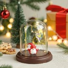 Glass Dome Pocket Watch Display Case W Hook Base 3x4 Collectible Showcase  New