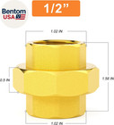 Brass Pipe Fitting  Brass Union 1 2  Female Pipe Fitting  For Connecting And Ext