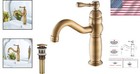 Stylish Single Handle Antique Brass Sink Faucet - Ideal For Under-counter Sinks
