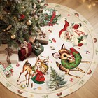 Vintage Christmas Decorations Tree Skirt 48 Inch Retro Christmas Tree Skirt