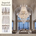 17   French Gold Crystal Chandelier Luxury Led Pendant 7 Light Kitchen Fixture