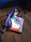 Coca-cola Telephone Tiffany Style Lightup Stained Glass Vintage Landline 