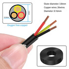 20 Gauge 3 Conductor Electrical Wire Oxygen-free Copper Cable 50ft 15 3m Flexibl