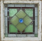 Victorian English Leaded Stained Glass Window 17  X 17 