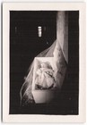 Vtg Baby Post Mortem Photo  Infant In A Coffin Funeral Open Casket   Pm1
