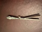 Victorian Sterling Silver Mustache Curler Iron W mother Of Pearl Button