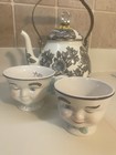 Baileys Advertising Face Mugs Lot Of 2  yum  Winking Ceramic 1990 White