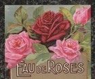 Ca 1900 Gilded Chromo Perfume Bottle Label Eau De Roses Mero   Boyveau Paris 4x3