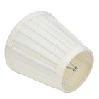 Classic Pleated Fabric Lamp Shade Clip-on Cream White Light Cover For Table Lamp
