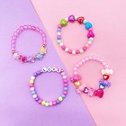 9 Pcs Cute Kids Bracelets For Girls Pink Love Beaded Bracelets Little Girls Cost