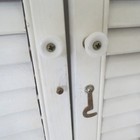 24 High 36  White Wood Interior Louver Plantation Window Shutters Inc Mount Side