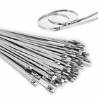 Chain Link Fence Ties 100pcs Multi-purpose Self-locking Metal Zip 11 8 Inches