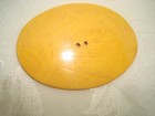 Large Vtg Marbled Yellow Butterscotch Oval Bakelite Button 1 5 8 X 2 1 4 In  Kj