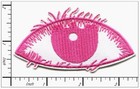 Pink Eye Embroidered Iron-on Patch     Unique And Bold Design