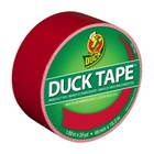 Duck  1265014 Red Printed Duct Tape 1 88  X 10 Yds -case 6 Rolls
