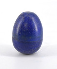 Vintage Wood Darning Egg Painted Blue Screw On Top Needle Case 2 75 