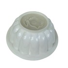 Vintage Tupperware White Round Jello Gelatin Mold Heart Tree Flower Patterns