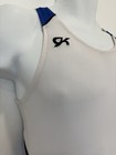      Gk Elite Men   s Gymnastics Set     White Drytech royal Blue Lycra   adult Xs s     
