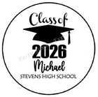 Class Of 2026 Personalized Custom Envelope Seals Labels Stickers Party Favors