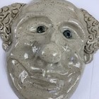 Vintage Weird Unique Signed Art Pottery 3d Clown Face 9 1 4    X 8 5   