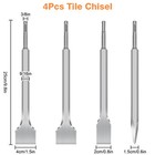 4pcs Sds Plus Hammer Drill Chisel Set Rotary Hammer Drill Bits Point Flat Chisel