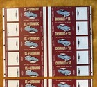 Lot Of  3  Vintage Uncut Matchbook Cover Sheet Of 10 Blank 1953 Chevrolet Nos