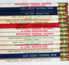 14 - Nos Vintage Advertising Pencils - Unused - All Iowa Banks