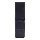 Pen Holder Pencil Case Full Grain Leather By Diloro Holds Two Pens Pencils Black