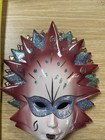 Vintage Masquerade Mask Mardi Gras Mask Ceramic Painted Wall Hanging Face Mask
