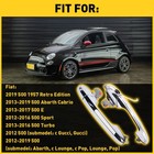 Chrome Front Passenger Driver Side Exterior Door For Handle 2012-2019 500 Fiat