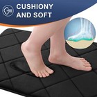 Black U-shaped Toilet Rug 24 X 20 Inches Memory Foam Soft Washable Bath Mat